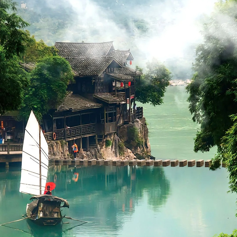 宜昌三峽人家一日游 [含門票 中轉車 景區渡船 導游 往.